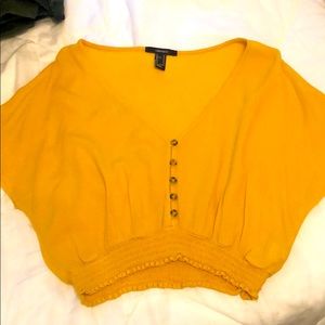 Cropped yellow blouse
